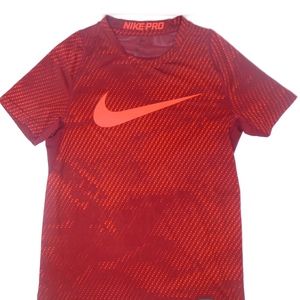 NIKE PRO MESH POLKA DOT MAROON TOP